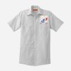 Short Sleeve Striped Industrial Work Shirt Thumbnail